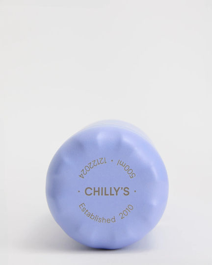 Chilly's Original All Matte Monochrome Μπουκάλι Θερμός Ανοξείδωτο BPA Free 500ml All Bluebell