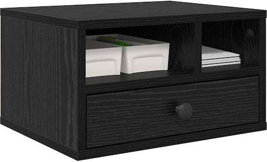 vidaXL Druckerzubehör Dokumenteneinzug Schwarzes Eichenholz 40 x 32 x 24 cm verarbeitetes Holz