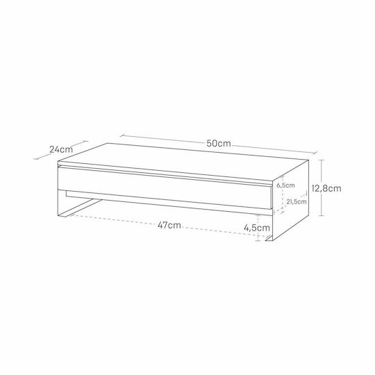 Yamazaki Schreibtisch Computer Monitor Ständer Mit Schublade (10188)
