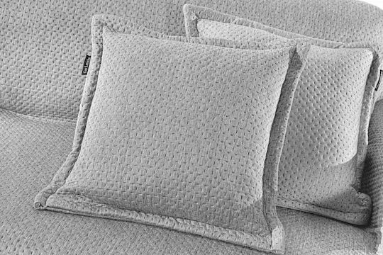 Guy Laroche Cooling Ριχτάρι Πολυθρόνας Suede 170x150εκ. Silver