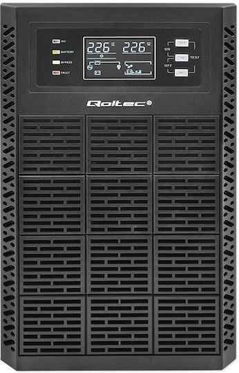 Qoltec 52282 Unitate UPS 3000VA 3000W cu 2 Prize Schuko