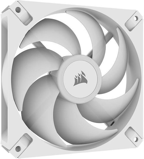iCUE AR120 Case Fan (1850rpm / 59cfm) με RGB Φωτισμό και Σύνδεση 3-Pin / 4-Pin PWM Λευκό