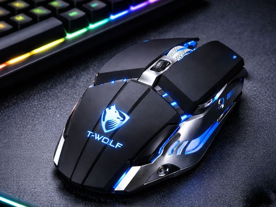 T-Wolf Q15 Ασύρματο Gaming Ποντίκι Star Black