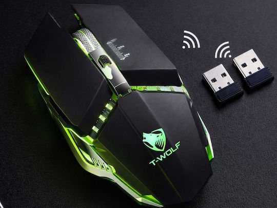 T-Wolf Q15 Ασύρματο Gaming Ποντίκι Star Black