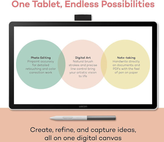 Wacom One 14 Γραφίδα Σχεδίασης με Όθονη FHD 14"
