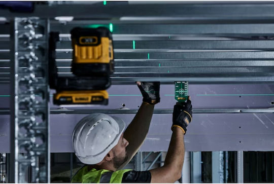 DEWALT Αυτορυθμιζόμενο Γραμμικό Αλφάδι Laser Πράσινης Δέσμης 18V με Εύρος Εργασίας 55m