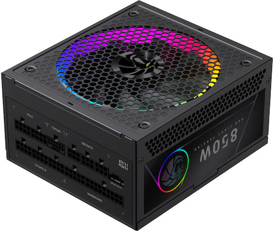 GameMax RGB PRO 850G 850W Μαύρο Τροφοδοτικό Υπολογιστή Full Modular 80 Plus Gold