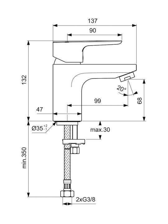 Ideal Standard Standard Ceraplan Iii Αναμεικτική Μπαταρία Νιπτήρα Ideal Standard Standard Ceraplan Iii Αναμεικτική Μπαταρία Νιπτήρα