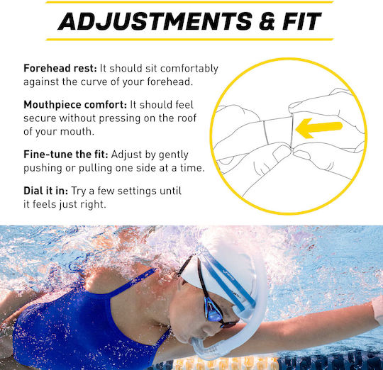 Finis Stability Snorkel Speed Αναπνευστήρας Μαύρος με Στόμιο Σιλικόνης