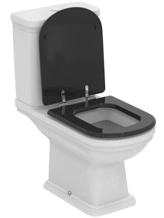 Ideal Standard Тоалетна, стояща на пода с казанче с капак Soft Close черна 5017830556497