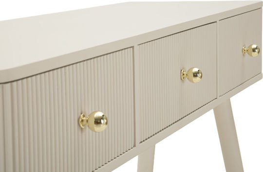 Wooden Console Ecru L108xW77xH30cm