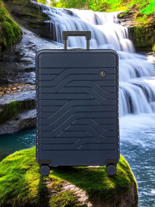 Bric's Milano Ulisse Große Hartkoffer Blau mit 4 Rädern Höhe 71cm