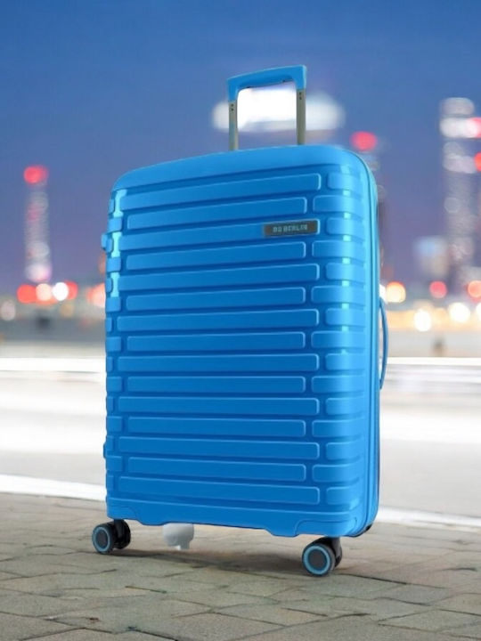 Bg Berlin Expandable Μεσαία Βαλίτσα Ταξιδίου Σκληρή Soda Blue με 4 Ρόδες Ύψους 66εκ.