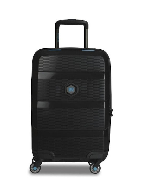 Bg Berlin Expandable Βαλίτσα Ταξιδίου Καμπίνας Σκληρή Black με 4 Ρόδες Ύψους 55εκ.