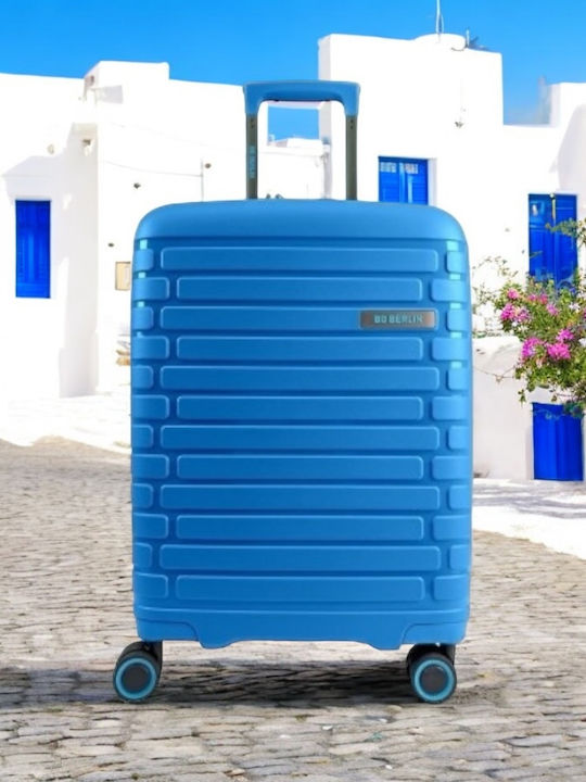 Bg Berlin Expandable Βαλίτσα Ταξιδίου Καμπίνας Σκληρή Soda Blue με 4 Ρόδες Ύψους 54εκ.