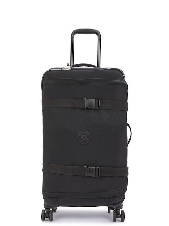 Kipling Spontaneous Medium Fabric Black Suitcase with 4 Wheels Height 66cm