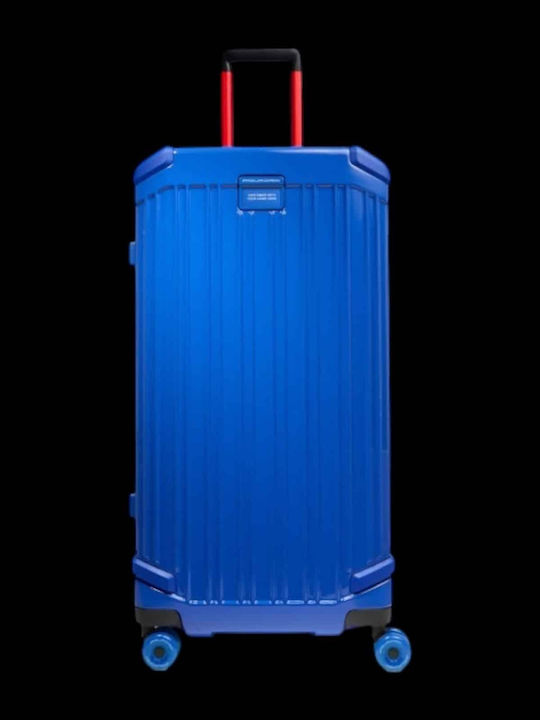 Piquadro Μεγάλη Βαλίτσα Ταξιδίου Σκληρή Pop Blue με 4 Ρόδες Ύψους 80εκ.