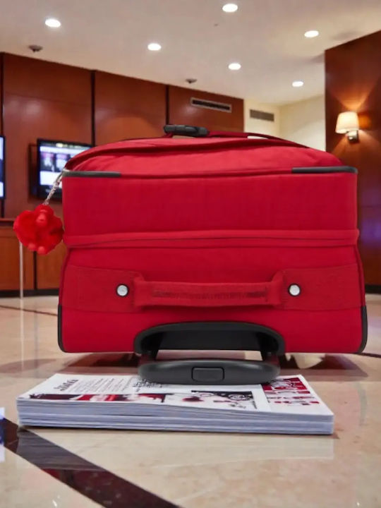 Kipling Spontaneous Μεσαία Βαλίτσα Ταξιδίου Ruby Red με 4 Ρόδες Ύψους 66εκ.