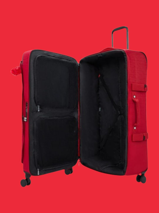 U.S. Polo Assn. Μεγάλη Βαλίτσα Ταξιδίου Ruby Red με 4 Ρόδες Ύψους 78εκ.