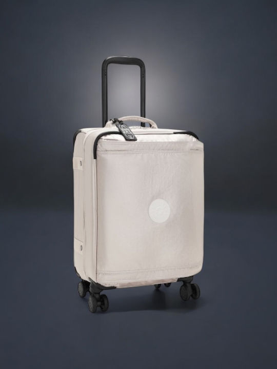 Kipling Spontane Reisegepäck Kabinen Stoff Silber mit 4 Räder Höhe 53cm