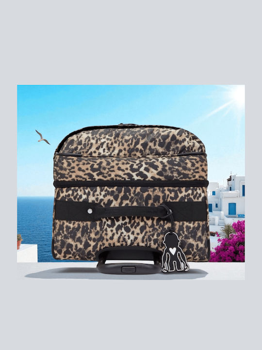 Kipling Spontaneous L Голям Куфар За Пътуване Wild Leopard С 4 Колела Височина 78см