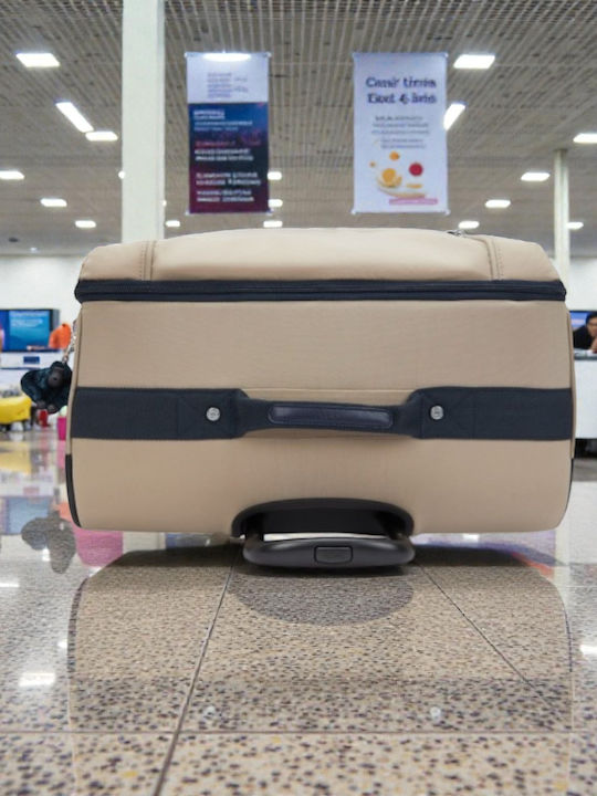 Kipling Large Fabric Travel Suitcase Soft Taupe Combo With 4 Wheels Height 78cm
