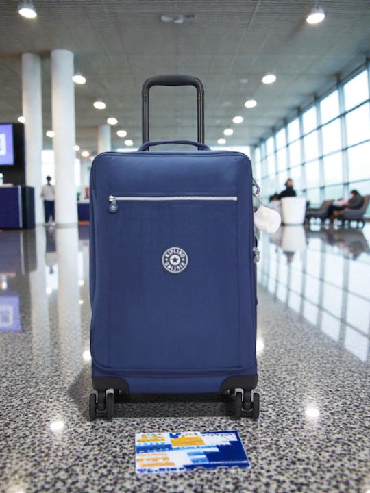 Kipling Μεσαία Βαλίτσα Ταξιδίου Casual Blue Combo με 4 Ρόδες Ύψους 60εκ.