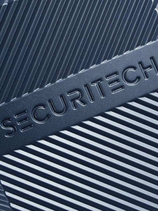 Securitech by Delsey Patrol Μεγάλη Βαλίτσα Ταξιδίου Σκληρή Blue με 4 Ρόδες Ύψους 75.5εκ.
