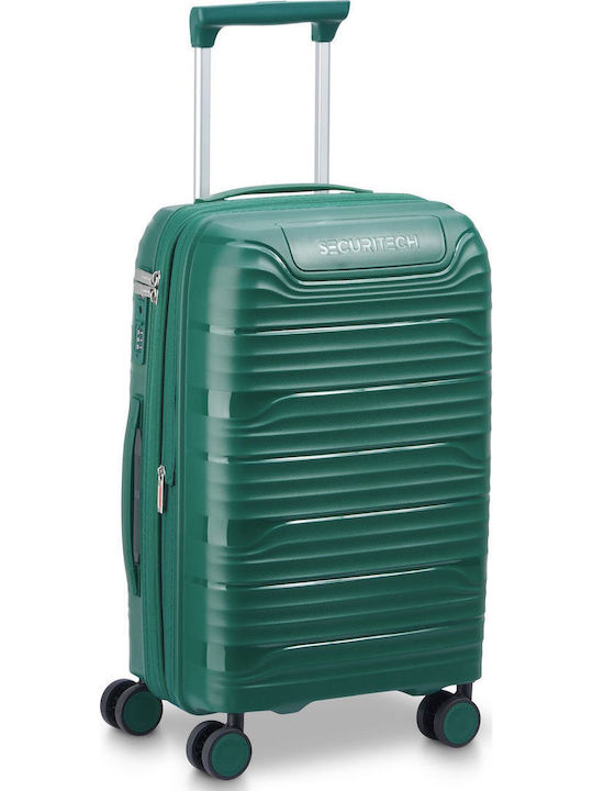 Securitech by Delsey Βαλίτσα Ταξιδίου Καμπίνας Σκληρή Dune Green με 4 Ρόδες Ύψους 55εκ.