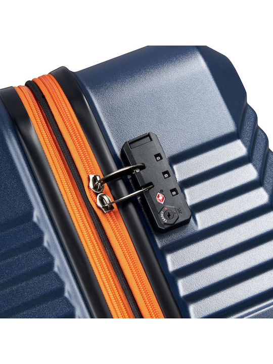Securitech by Delsey Patrol Μεγάλη Βαλίτσα Ταξιδίου Σκληρή Blue με 4 Ρόδες Ύψους 75.5εκ.