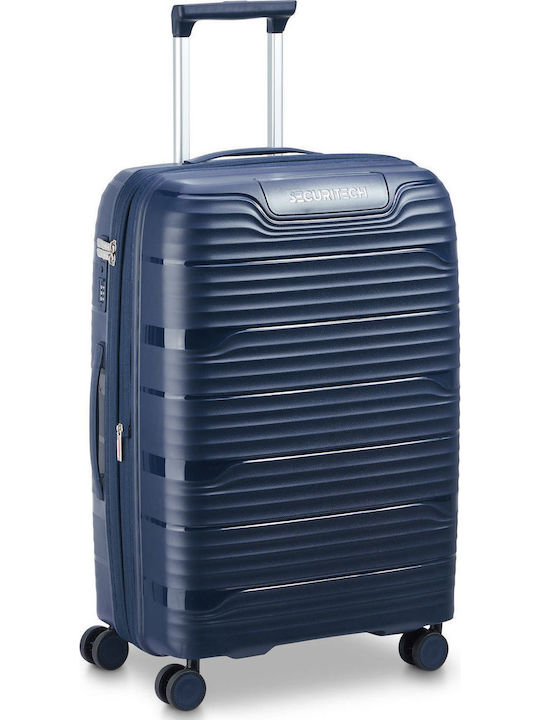 Securitech by Delsey Μεσαία Βαλίτσα Ταξιδίου Dune Navy με 4 Ρόδες Ύψους 66εκ.