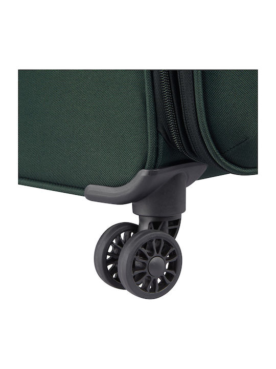 Securitech by Delsey Valiză De Călătorie Medie Din Material Textil Vanguard Verde Cu 4 Roți Înălțime 66 Cm