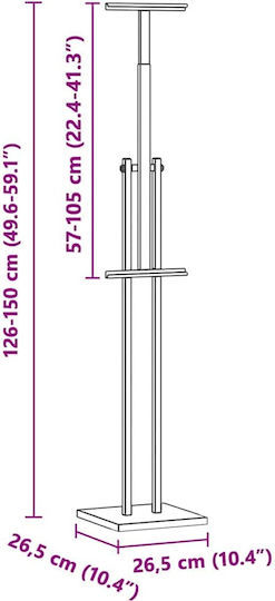 vidaXL Stand de Expunere a Produselor L26.5xA26.5xÎ127cm