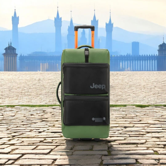 Delsey Jeep Reisetasche 64Es Elm Green mit Rädern Stoff L73xB30xH36.5cm