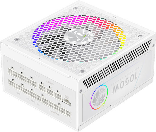 GameMax RGB 1050G 1050W White Power Supply Full Modular 80 Plus Gold