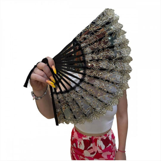 Black Wooden Carnival Fan VEN-634238