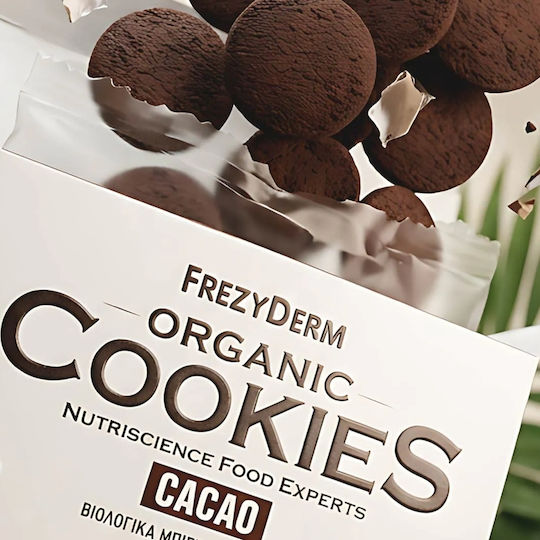 Frezyderm Organic Cookies Cacao – Βιολογικά Μπισκότα Κακάο Χωρίς Ζάχαρη & Vegan 135g