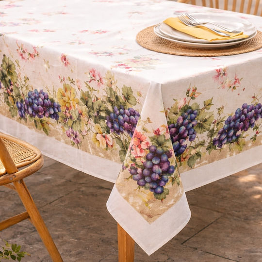 My Home Luxury Fleckabweisendes Mehrfarbiges Tischtuch 140x180cm