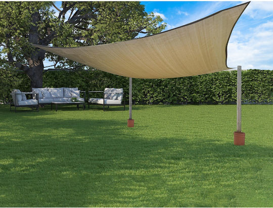 Sidirela Square Shade Sail Beige With Hoop 3.5x3.5m 180gr/m²
