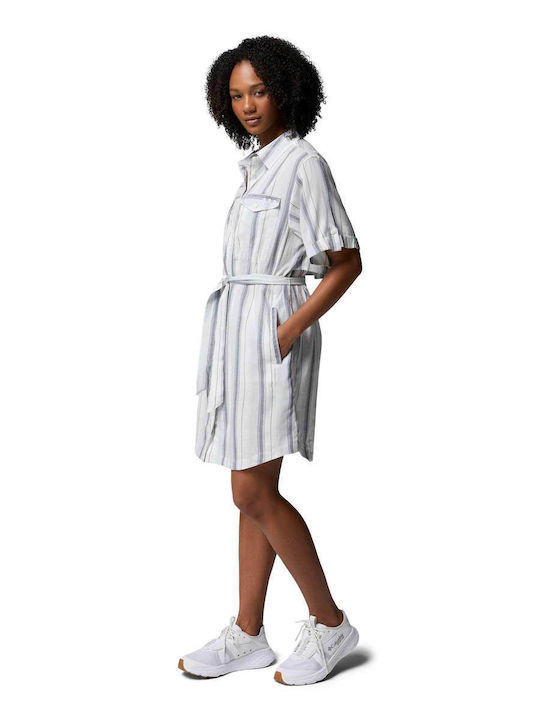 Sommer Mini Hemdkleid Grau