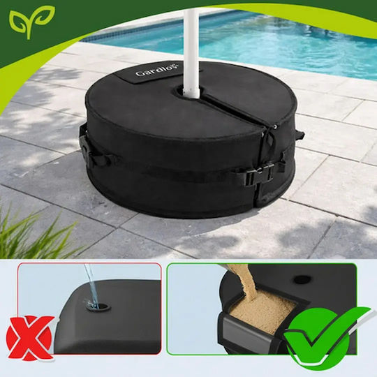 Gardlov Stand De Umbrelă Din Țesătură Neagră 48x48cm