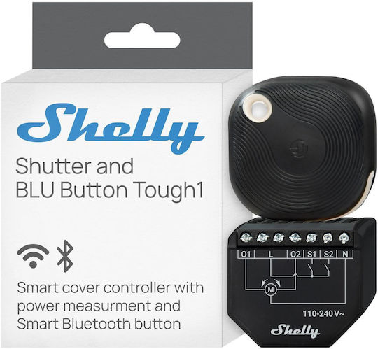 Shelly Shutter + BLU Button Tough1 Smart Switch Wi-Fi, Bluetooth & RF 16A