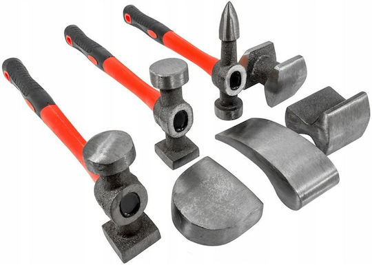 Verke Set De Ciocane Cu Mâner Din Fibră De Sticlă V86224