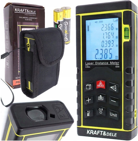Kraft & Dele Μέτρο Laser KD10406 με Εύρος Μέτρησης 0.05m-60m