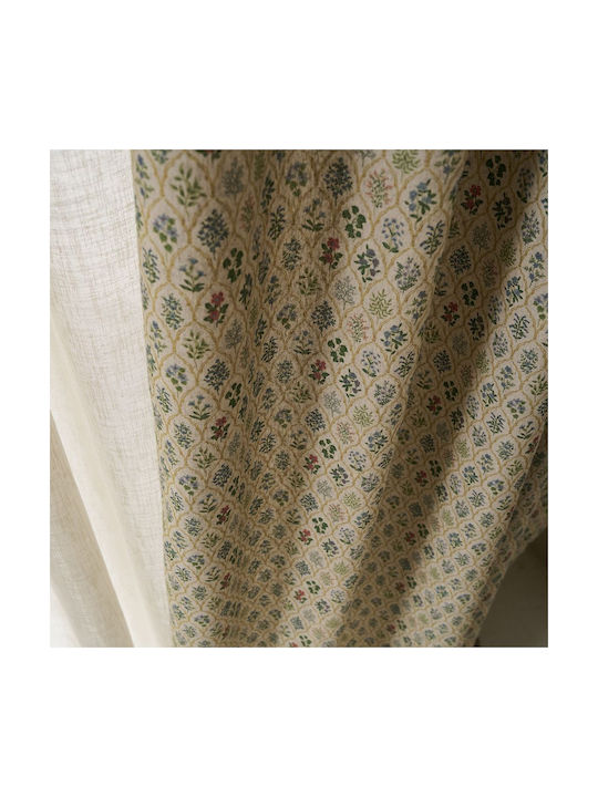 Gofis Home Κουρτίνα με Τρέσα Gofis Πράσινη 130x270εκ.