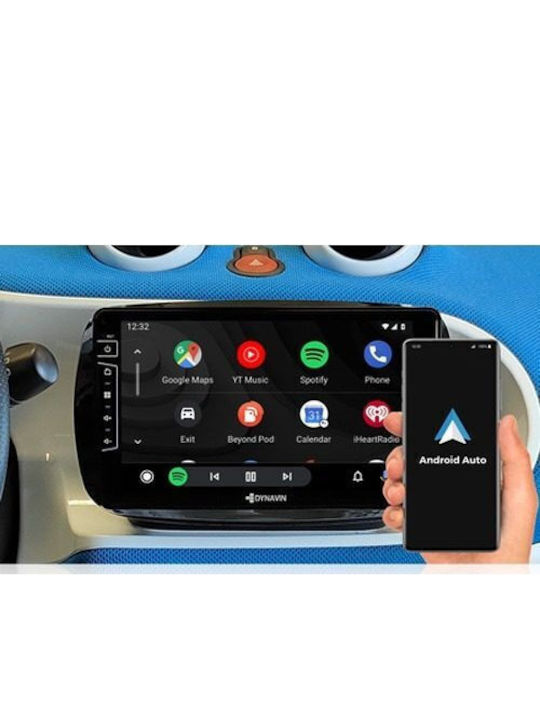 Dynavin Sistem Audio Auto pentru Smart PentruDoi 2015 (Bluetooth/USB/WiFi/GPS/Apple-Carplay/Android-Auto) cu Ecran Tactil 9"