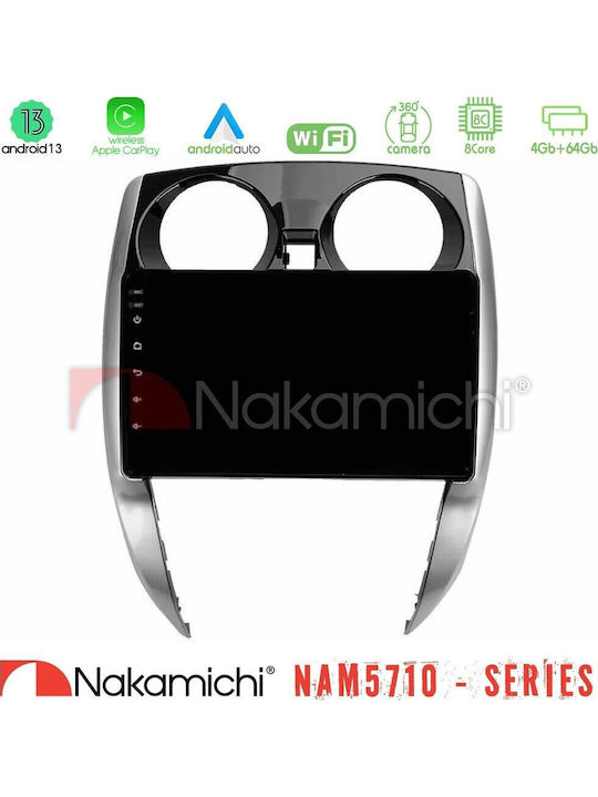 Nakamichi Ηχοσύστημα Αυτοκινήτου για Nissan Note 2013-2018 (Bluetooth/USB/WiFi/GPS/Apple-Carplay/Android-Auto) με Οθόνη Αφής 10"