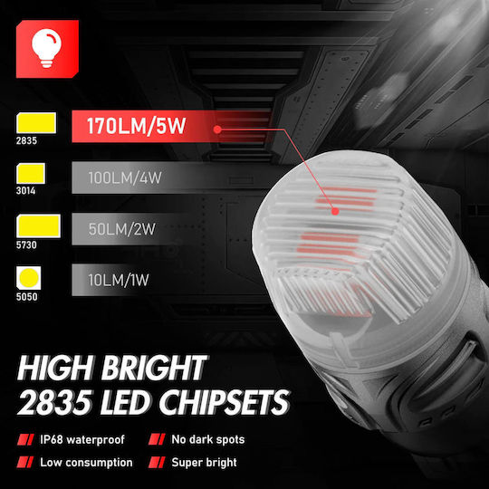 NovSight Λάμπες Αυτοκινήτου T10 / DRL / W5W Canbus LED 6500K Ψυχρό Λευκό 12V 5W 2τμχ