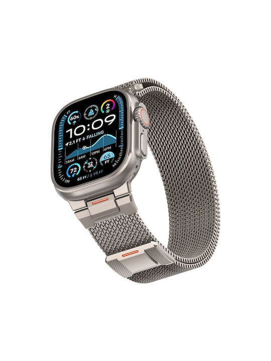 Tech-Protect Vanguard Tragbare Bänder Rostfreier Stahl Silber für Apple Watch 8 / 9 / 10 / 11 / SE / Ultra