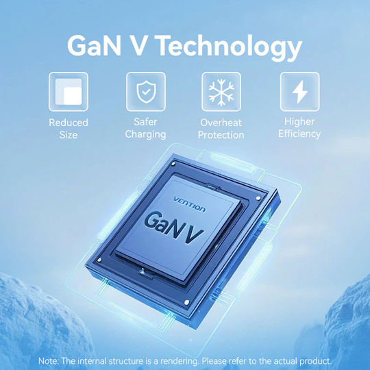 Vention Vention GaN Wireless Charger with USB-A and USB-C Output Ports 30W Power Delivery Pink